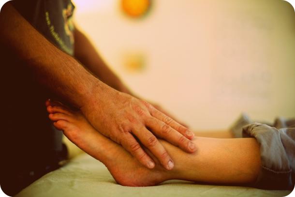 Reiki Hands on Ankles