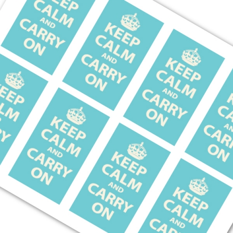 Robins Egg Blue Keep Calm and Carry On