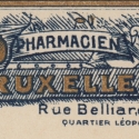 Belgian Apothecary Label Blue and Gold