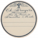 Vintage Apothecary Label Blue Circle