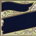 Embossed vintage Label Navy Blue